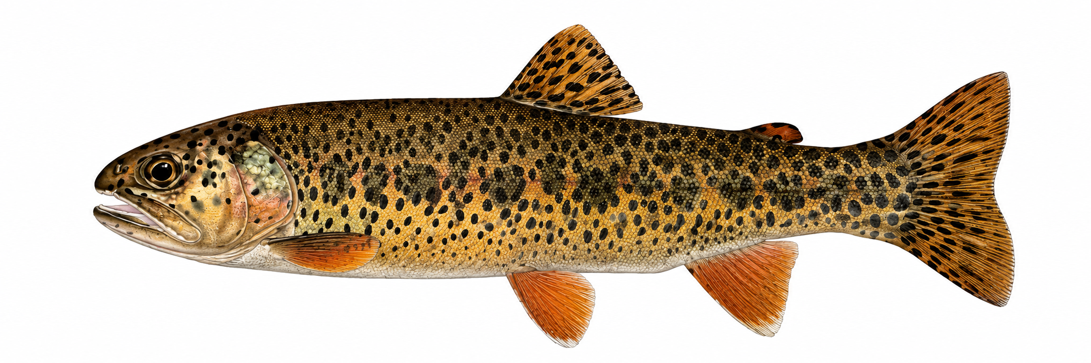 Coastal cutthroat trout illustration