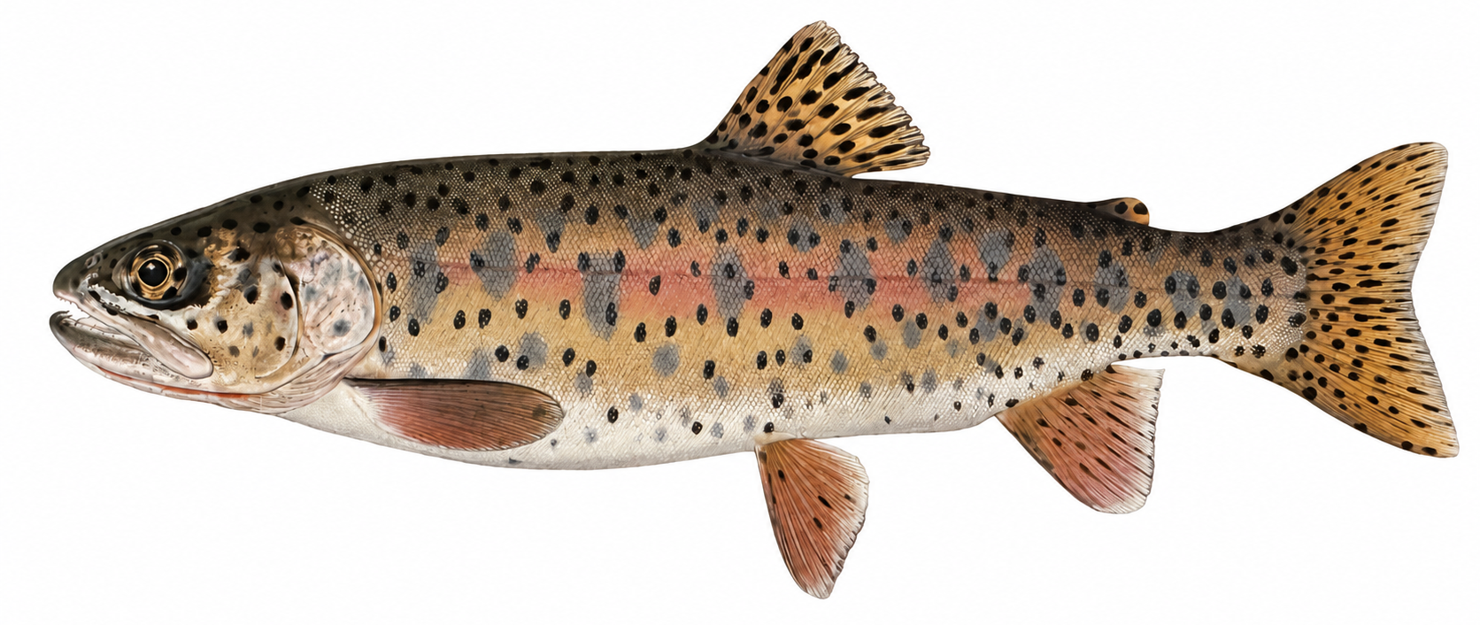 Humboldt cutthroat trout illustration